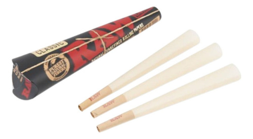Seda Raw Cone Classic Black King Size Com 32x3 Por Caixa