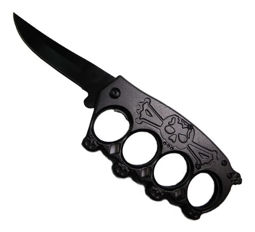 Manopla Cuchillo Metal Desplegable Calavera Bakanisimo