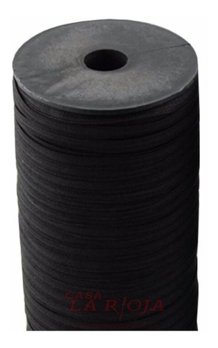 Elastico Poliester Negro 4mm X 400 Metros Ideal Barbijos