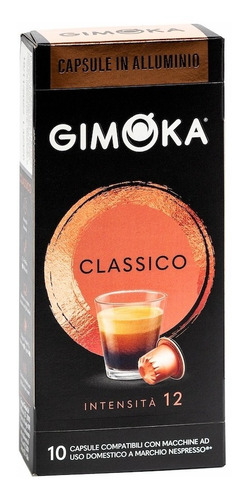 Caja X10 Capsulas Gimoka Aluminio Classico Comp Nespresso