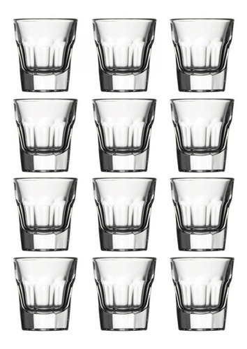 Pack 12 Vasos Shot Vidrio Templado Casablanca 36cc Pasabahce