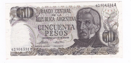 Ltb111. Cincuenta Pesos Ley De 1975. Serie A. B2371.