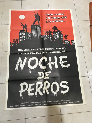 Antiguo Afiche De Cine- Noche De Perros- Envio 