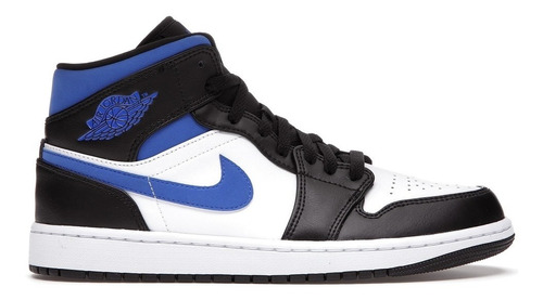 Tênis Air Jordan 1 Mid White Black Royal Gs