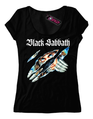 Remera Black Sabbath 12 Heavy Metal Mujer Digital Stamp Dtg