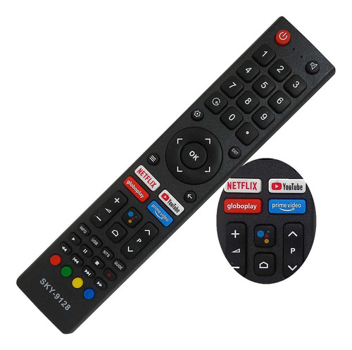 Controle Tv Philco Britania Youtube Prime Netflix Globoply