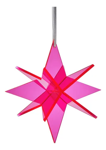 Estrella Colgante 3d 8 Rojo