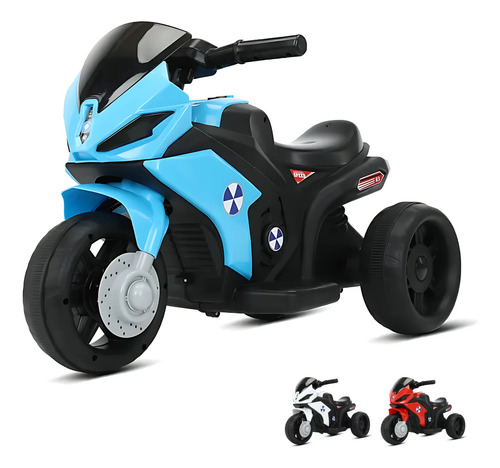 Motocicleta Infantil Recargable 6v Con Luces Y Sonido Niños Color Azul