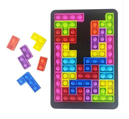 Rompecabezas Pop It Tablero Estilo Tetris Juguete Sensorial 