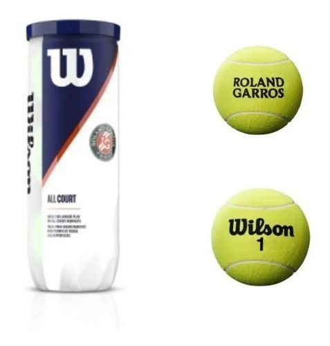 Imagen 2 de 7 de Pelota De Tenis Wilson Tubo X3 Roland Garros Premium Padel