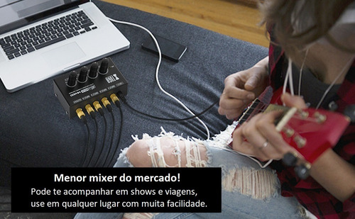 Xtuga Mixer Micro Mix Mh400 4 Canais