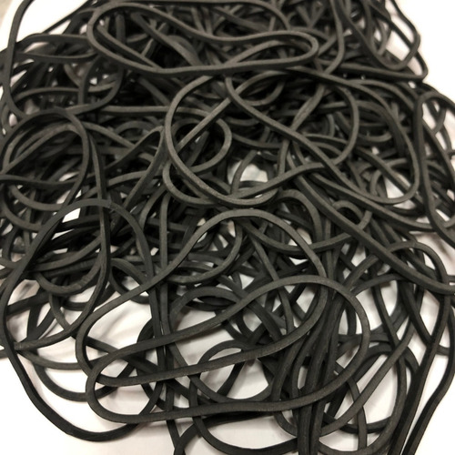 Elastico Latex Nº 18 Liguinha P/ Dinheiro 600 Un - Preto