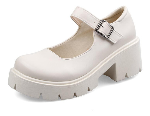 Mujeres Botas Zapatos British Mary Janes Niñas Estudiantes H