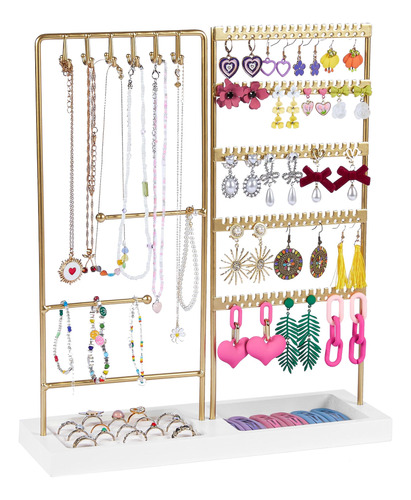 Vtopmart Soporte Organizador De Joyas Para Aretes, Collares,