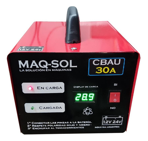 Cargador Automático Maq Sol 30a De 12v Y 24v Voltí Digital