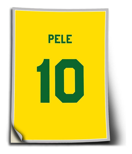 Adesivo Camisa Brasil Pelé Auto Colante A0 120x84cm
