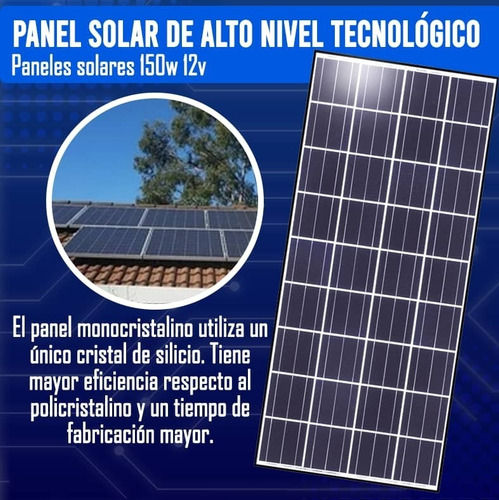 Imagen 2 de 10 de Paneles Solares 150w. 12v 8a Max
