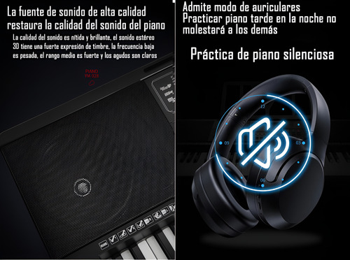 Teclado Musical Avanzado 61 Teclas Ym 928 Midi Velocidad