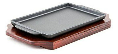 Plancha De Hierro Fundido Para Carne Con Base De Madera Sart