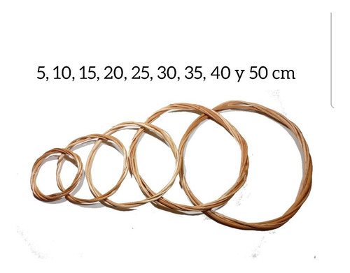 Imagen 2 de 3 de 10 Aros Roscas De Mimbre 30 Cm Para Atrapasueños Mándalas