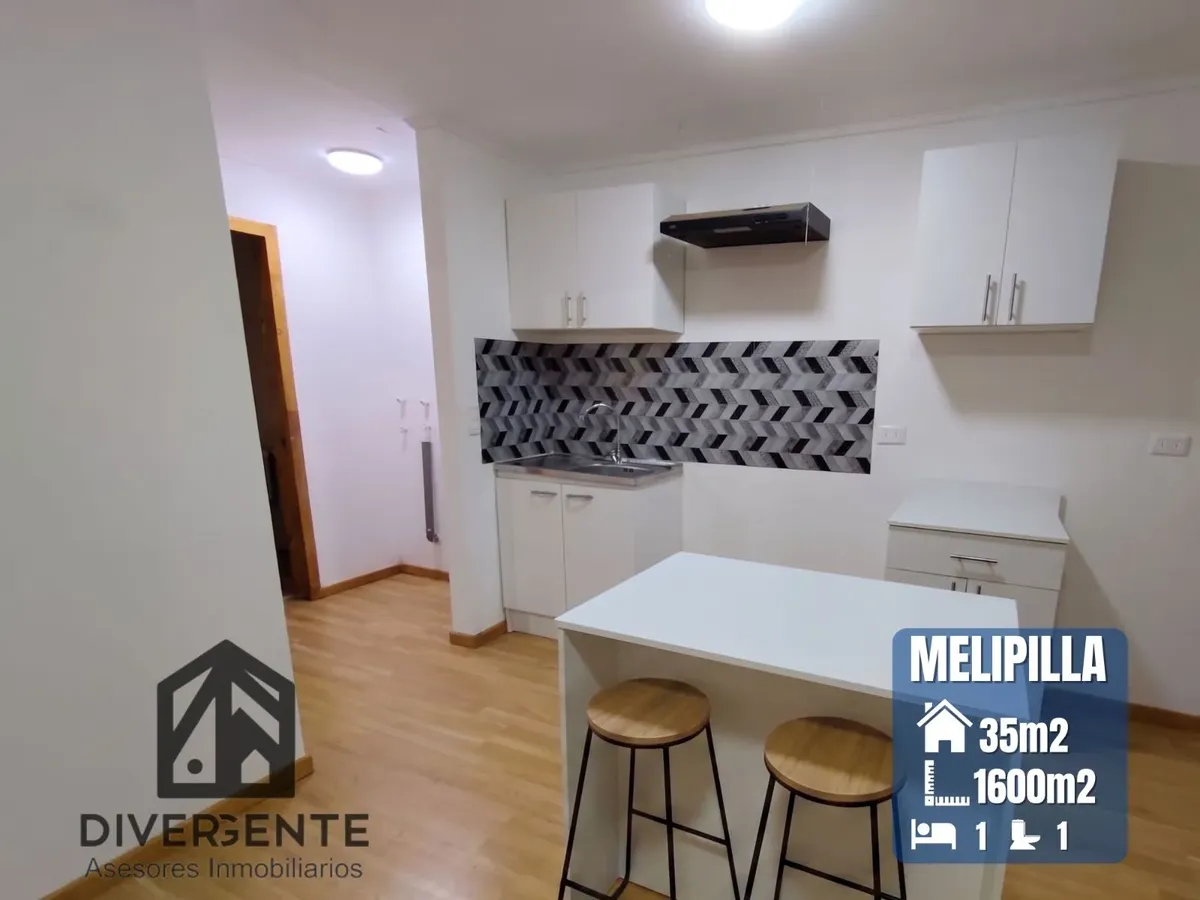 Imagen 1 de 16 de Departamento En Arriendo En Melipilla - Nuevo, Semiamoblado.