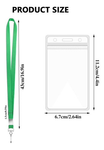 (gn) Porta-crachá Vertical Para Cartão De Visita Com Cordões