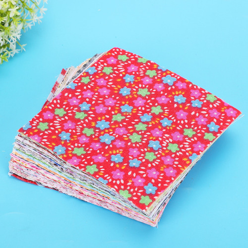 100 Piezas De Tela Estampada Floral Patchworks Algodón Cuadr