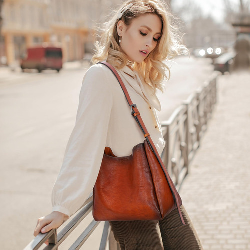 Heshe Bolsos De Cuero Genuino Suave Para Mujer Bolsos De Hom