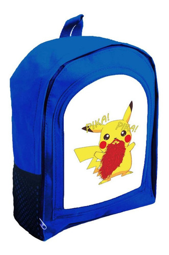 Mochila Azul Infantil  Nena Nene Pikachu Pokemon  Rr25