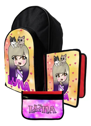 Kit Mochila Carpeta Cartu De Lyna Con Mascotas 560 Env o gratis