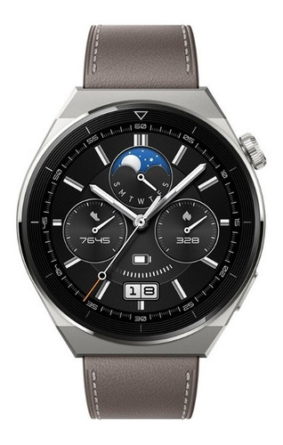 Huawei Watch Gt 3 Pro VID-B19 Pantalla 1.43"  Correa Cuero Gris Color Del Bisel Negro