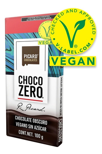 Picard Chocolate Obscuro Sin Azúcar Chocozero Barra De 100 G