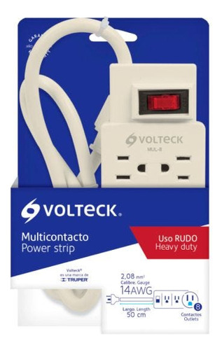 Cortapico Cuadrado 8 Tomas 110v Volteck