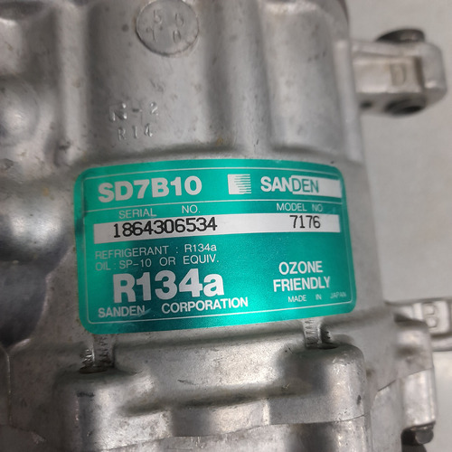 Compresor Sanden Sd7b10 7176 Gas R134a Japon