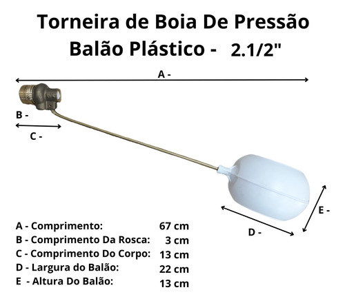 Boia De Alta Pressao 21/2 Cisterna Caixa Dagua Condominio