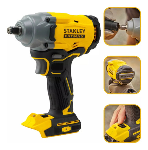 Chave De Impacto 1/2 + 2 Baterias 20v 4ah Sbw920b Stanley