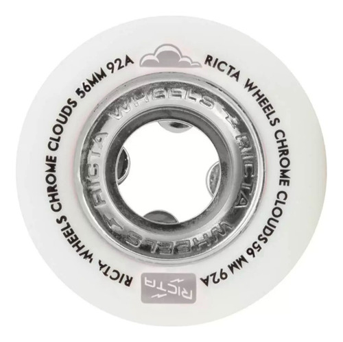 Ruedas Ricta Chrome Clouds 92a 56mm Plata Para Patineta