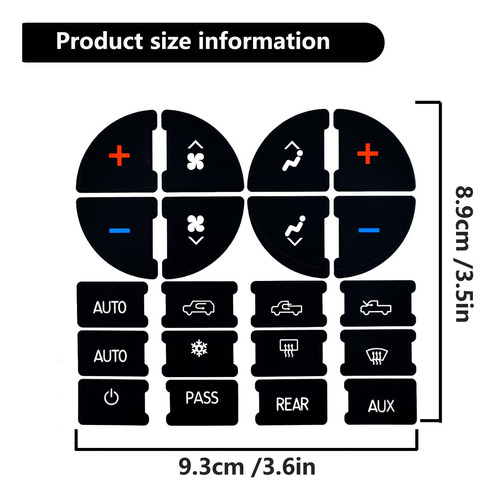 Kit De Reparación Ac Dash Button, 2 Paquetes, Para Vehículos