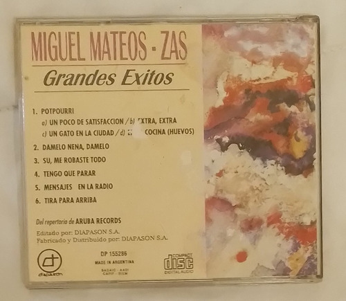 Miguel Mateos-zas Cd Grandes Exitos (ver Descrip.)