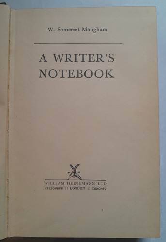 A Writer's Notebook - Somerset Maugham 1° Ed 1949 D8