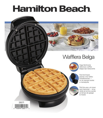 Waflera Belga Hamilton Beach 26071 Negro
