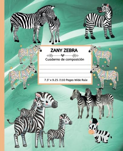 Zany Zebra Cuaderno De Composición: Ideal Para Estudiantes