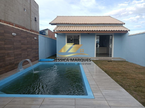 Imagem 1 de 13 de 120-2 Casa Com 2 Quartos, Piscina E Área Gourmet Em Unamar