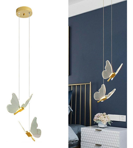 Lámpara Colgante Led De Mariposa, Lámpara Colgante De