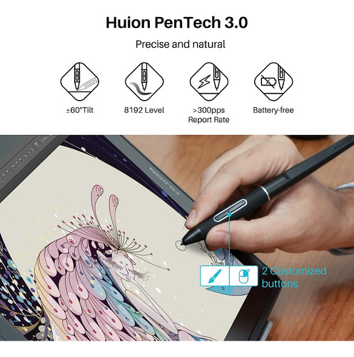 2022 Huion Kamvas Pro 16 2.5k Qhd Tableta De Dibujo Con P...