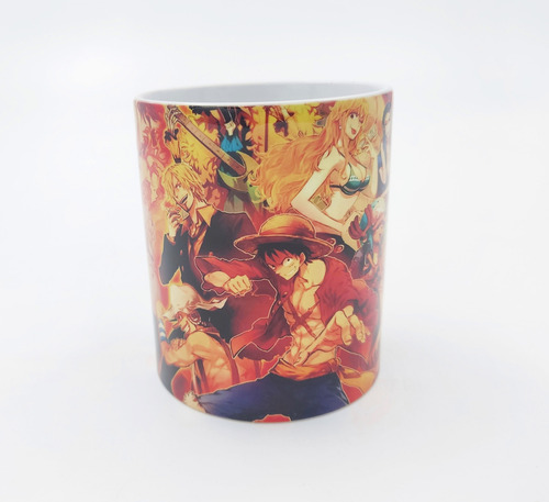 Mug Taza Pocillo Porcelana One Piece Pirata Fuego Anime