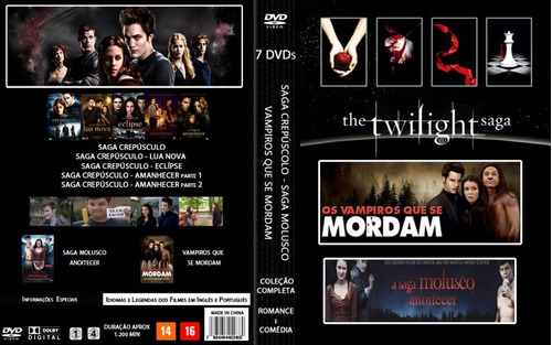 Coleção Saga Crepúsculo +saga Molusco + Vampiros Q Se Mordam