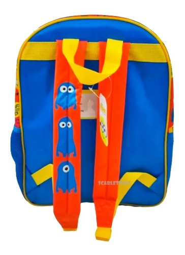 Mochila 16 Espalda Minions Powered Wabro - 85602 Color Azul Diseño de la tela Liso