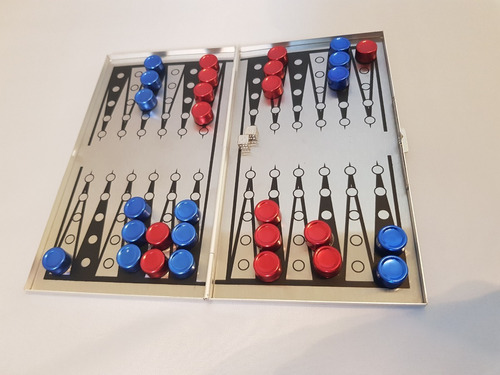 Backgammon Metalico Caja Deluxe