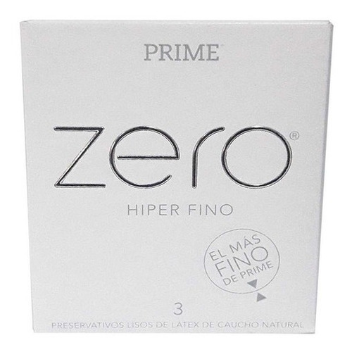 Preservativos Latex Prime Zero Hiper Fino 12 Cajas X 3 U